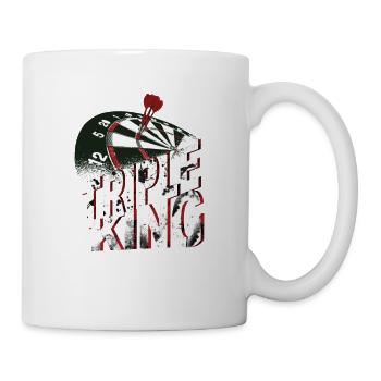 Dartscheibe mit Dartpfeilen Triple King - Tasse - Weiß - Rechts