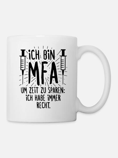 Medizinische Fachangestellte MFA Arzthelferin - Tasse - Weiß