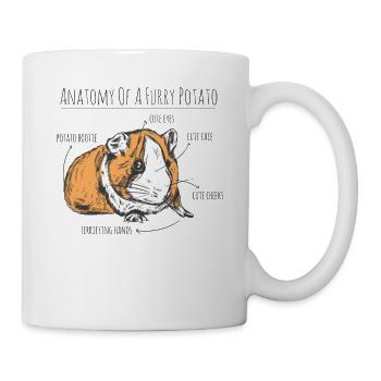Guinea Pig Hamster Hairy Potato Cute - Mug - white - Right