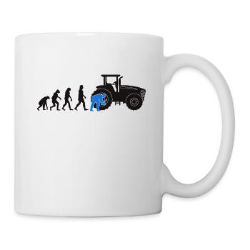 Landmaschinenmechaniker Evolution Traktor Geschenk - Tasse - Weiß - Rechts