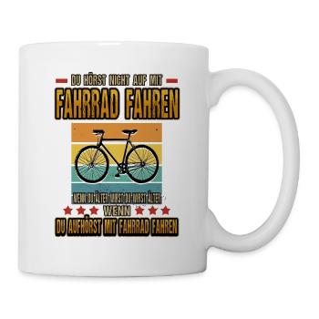 Fahrrad Doktor Radsport Radfahren Spruch Geschenk - Tasse - Weiß - Rechts