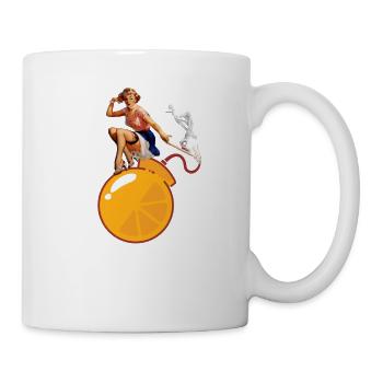 Retro Frauenpower PinUp Ehefrau Mädchen - Tasse - Weiß - Rechts