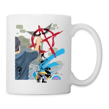 Anarchie Punk Graffiti - Tasse - Weiß - Rechts