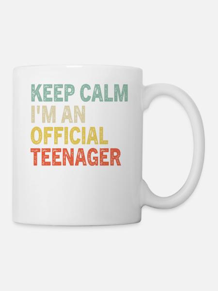 Bleib ruhig Geburtstag Offizieller Teenager 13. Birthda - Tasse - Weiß