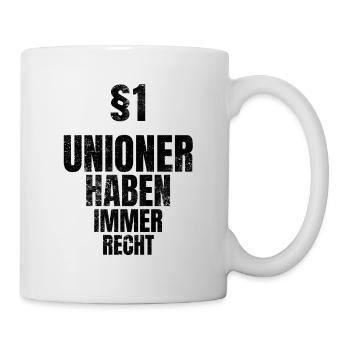 Regel 1 Unioner haben immer recht Fußball Spruch - Tasse - Weiß - Rechts