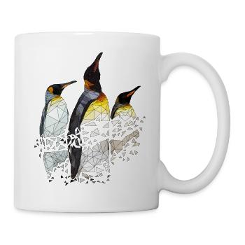 Pinguingruppe | Low Poly - Tasse - Weiß - Rechts
