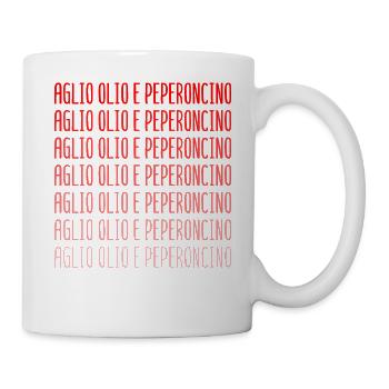 With oil and chilli pepper, a typical Italian recipe - Mug - white - Right