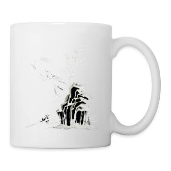 Japan Asien Bambus Sonne Kanji einfach Natur - Tasse - Weiß - Rechts