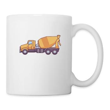 Cement mixer construction site truck driver concrete gift - Mug - white - Right