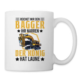 Baggerführer Bagger Spruch Baggerfahrer Geschenk - Tasse - Weiß - Rechts