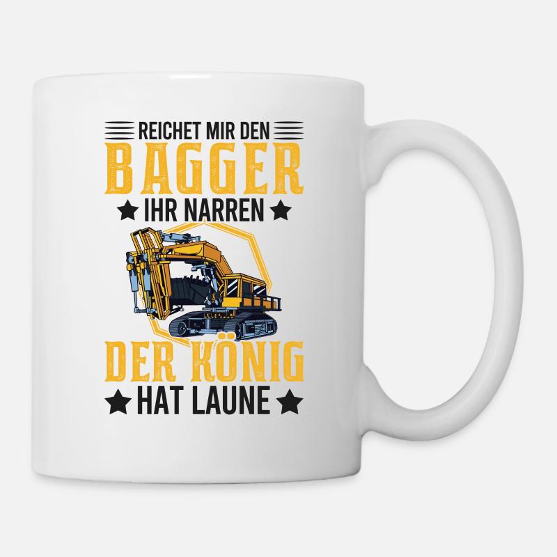 Baggerführer Bagger Spruch Baggerfahrer Geschenk - Tasse - Weiß
