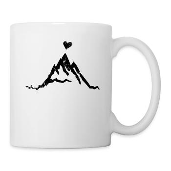 Cœur de montagne Alpes Coeurs Trekking Cadeau - Mug blanc - blanc - Droite