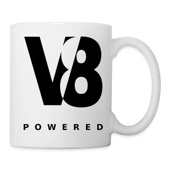 V8 powered - V 8 Powered - Tasse - Weiß - Rechts