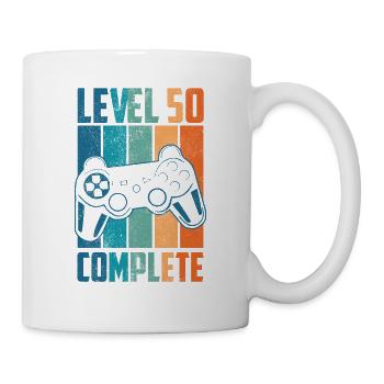50th Birthday Level 50 Complete Gamer Gift - Mug - white - Right