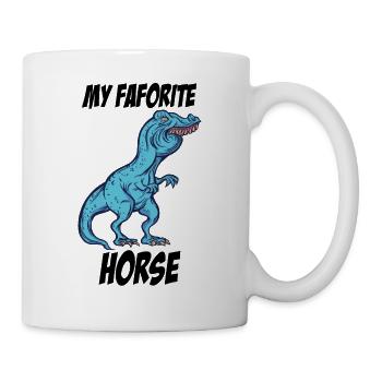 Lustiges TRex Hasenzähne meme Tshirt Geschenk - Tasse - Weiß - Rechts