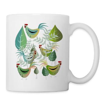 Vogel Huhn Hahn Hühner Frühling Henne Ostern - Tasse - Weiß - Rechts
