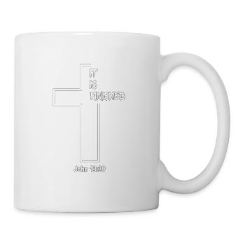 Conception chrétienne - C'est fini - Verset de Jean 19 - Mug blanc - blanc - Droite