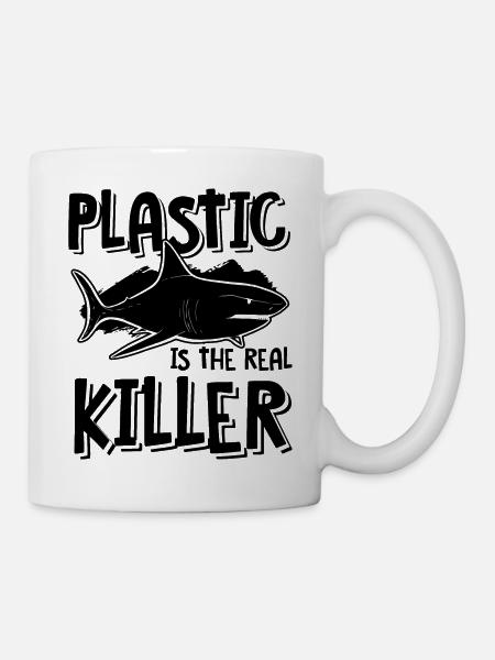 Plastik Schutz Ozean - Tasse - Weiß