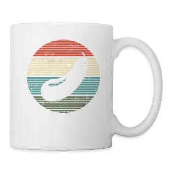 Cadeau rétro végétalien végétalien aubergine - Mug blanc - blanc - Droite