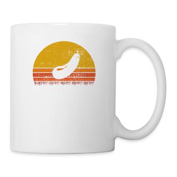 Aubergine Gemüse Vegetarier Veganer Retro Geschenk - Tasse - Weiß - Rechts