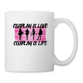 Cosplay is love cosplay is life - Tasse - Weiß - Rechts