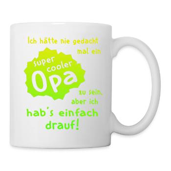 Opa - Super Cool - Tasse - Weiß - Rechts