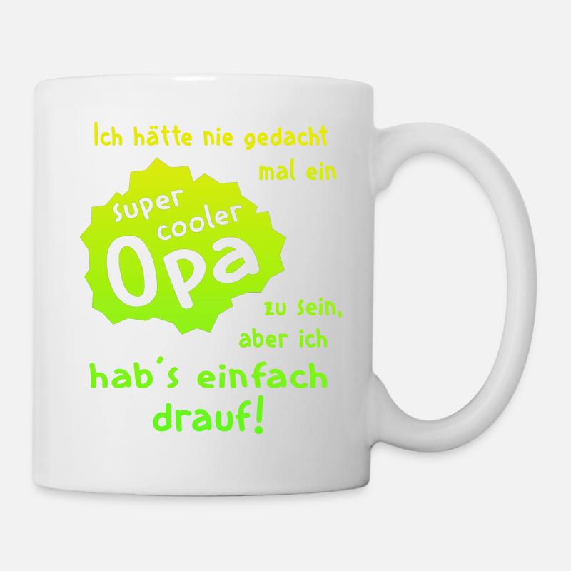Opa - Super Cool - Tasse - Weiß