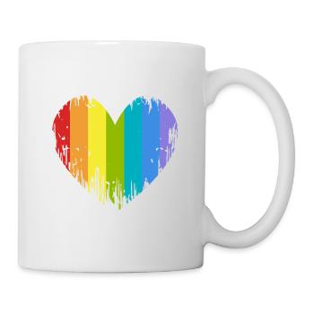 Coeur LGBT - Mug blanc - blanc - Droite