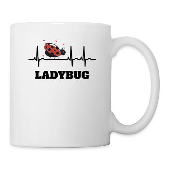 Marienkäfer Marienkäfer EKG Geschenkidee - Tasse - Weiß - Rechts