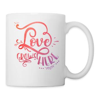Love grows here - Mug blanc - blanc - Droite