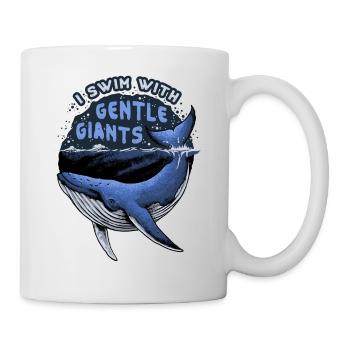 Wal Schwimmen Tauchen Geschenk für Scuba Taucher - Tasse - Weiß - Rechts
