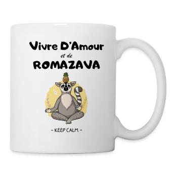 Vivre d’Amour et de Romazava - Mug blanc - blanc - Droite