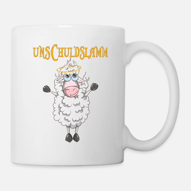 Unschuldslamm Schaf Lamm Tiere Heiligenschein - Tasse - Weiß