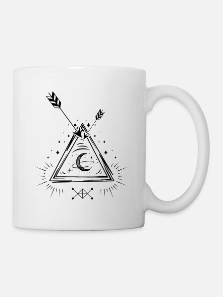 Mond Pfeil - Tasse - Weiß