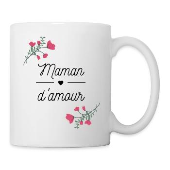 Maman d'amour - Mug blanc - blanc - Droite
