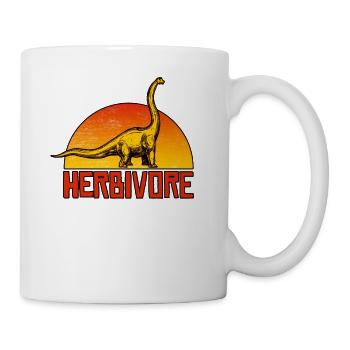 Pflanzenfresser Dinosaurier Veganer Geschenk - Tasse - Weiß - Rechts