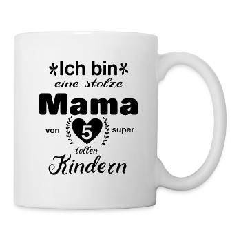 Stolze Mama Geschenk Geschenkidee Muttertag Kinder - Tasse - Weiß - Rechts