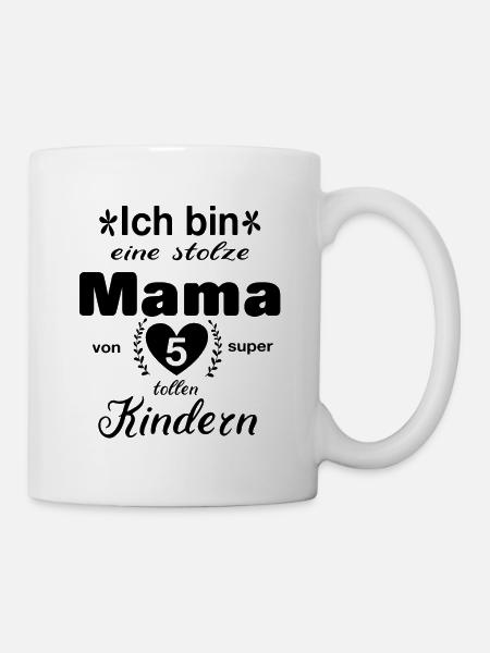 Stolze Mama Geschenk Geschenkidee Muttertag Kinder - Tasse - Weiß