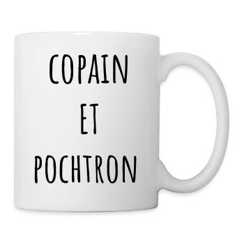 COPAIN ET POCHTRON idée cadeau humour - Mug blanc - blanc - Droite