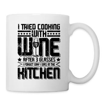 Rotwein Küche - Tasse - Weiß - Rechts
