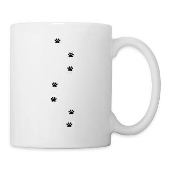 Pfoten - Tasse - Weiß - Rechts