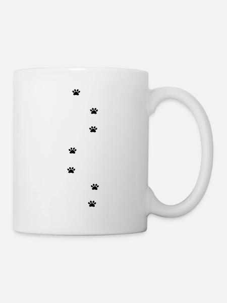 Pfoten - Tasse - Weiß