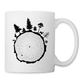 Planet Erde - Tasse - Weiß - Rechts