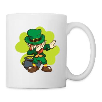 St Patrick's Day Dabbing Leprechaun - Mug - white - Right