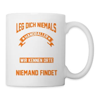 Handball Trainer Handballer Geschenk - Tasse - Weiß - Rechts
