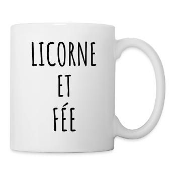 LICORNE ET FÉE idée cadeau humour - Mug blanc - blanc - Droite