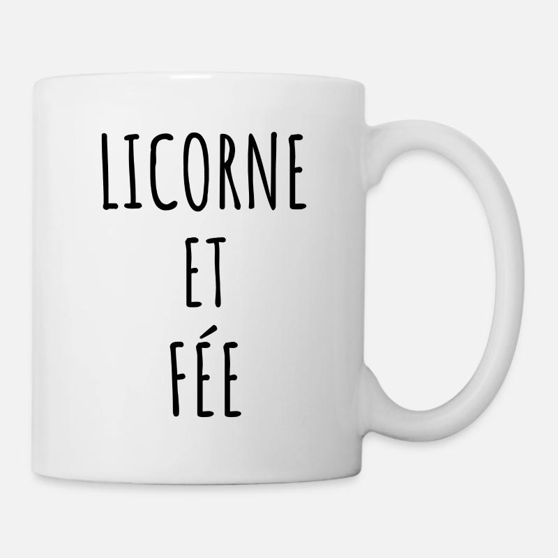LICORNE ET FÉE idée cadeau humour - Mug blanc - blanc