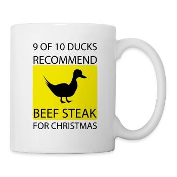 Ente Entchen Quietscheente Quak - Tasse - Weiß - Rechts