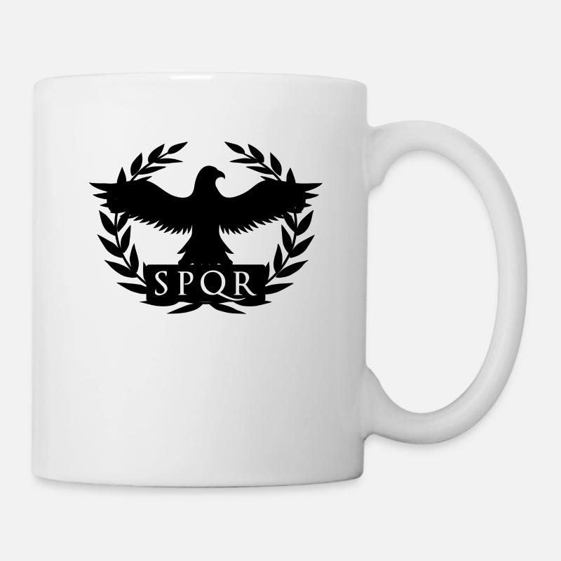 SPQR - Senatus Populus Que Romanus - Römischer Adler - Tasse - Weiß