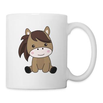 Horse Cute Pony Horses Rider for Kids - Mug - white - Right